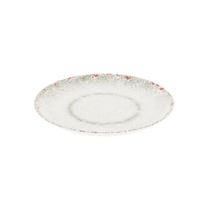 BauscherHepp TW16316 13.8 Inch Round Bowl Melamine White Distressed Crackle Glaze