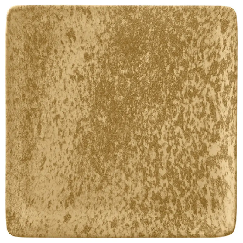 BauscherHepp 111529-426078 11.4 Inch Plate Square Flat Porcelain Sandstone Yellow