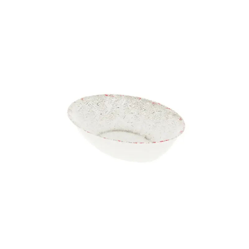BauscherHepp TW1638 50.7 Oz Melamine Bowl Distressed Crackle Glaze White