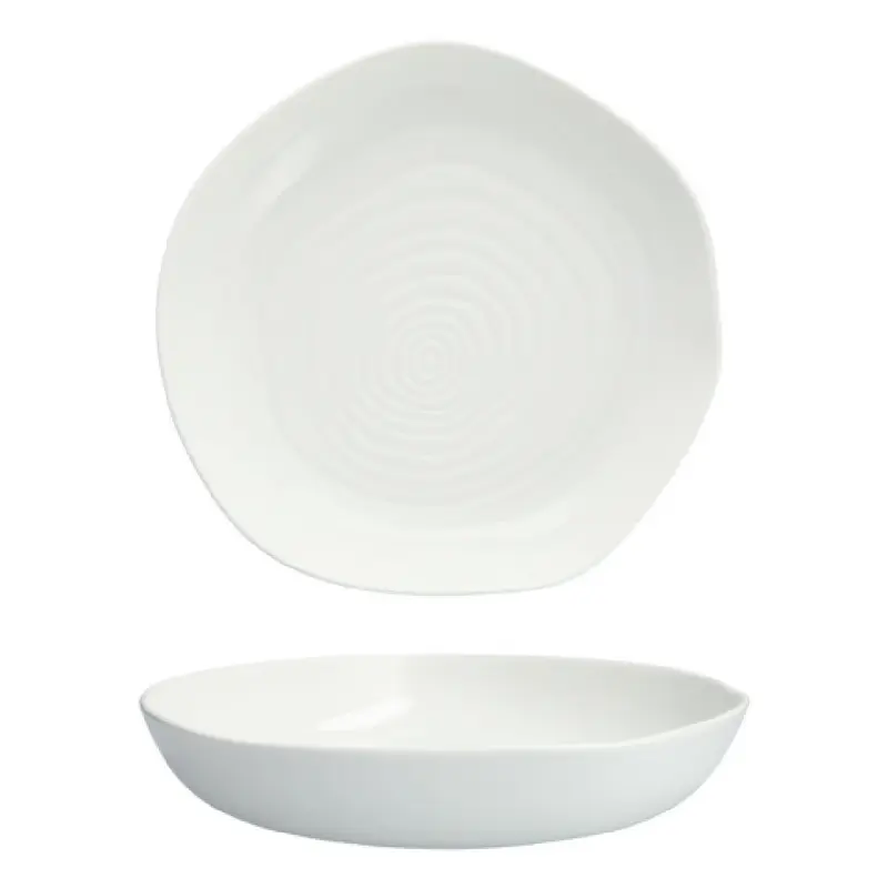 Fortessa 4700.F0000.08 62oz Organic Nami Bowl White Dishwasher Microwave Safe