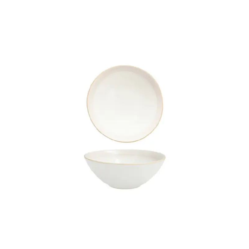 Fortessa 8100.BORDO.IV.04 6.3 Inch Bordo Ivory Ceramic Bowl Dishwasher Safe