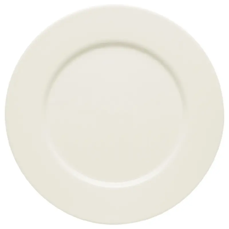 BauscherHepp 690026-425440 10 Inch Diameter Round Flat Plate Porcelain Purity Pearls Light
