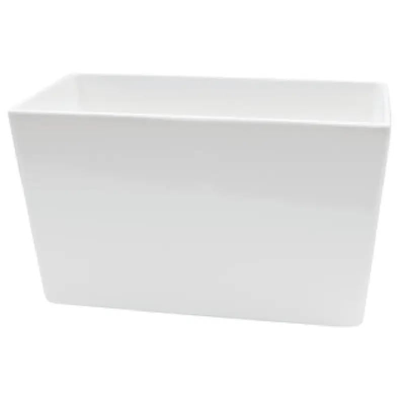 Tablecraft CW4035R 3-5/8 Qt Rectangular Cold Holding Aluminum Bowl Red Finish