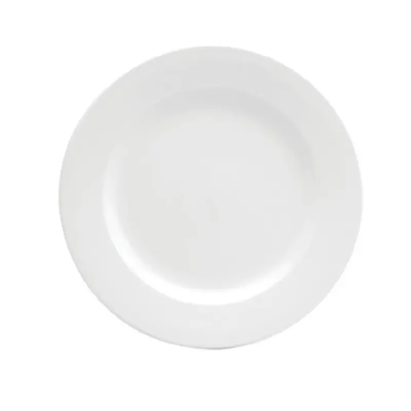 1880 Hospitality F9010000151 10-1/2 Inch Round Plate Microwave Dishwasher Safe Porcelain Cream White