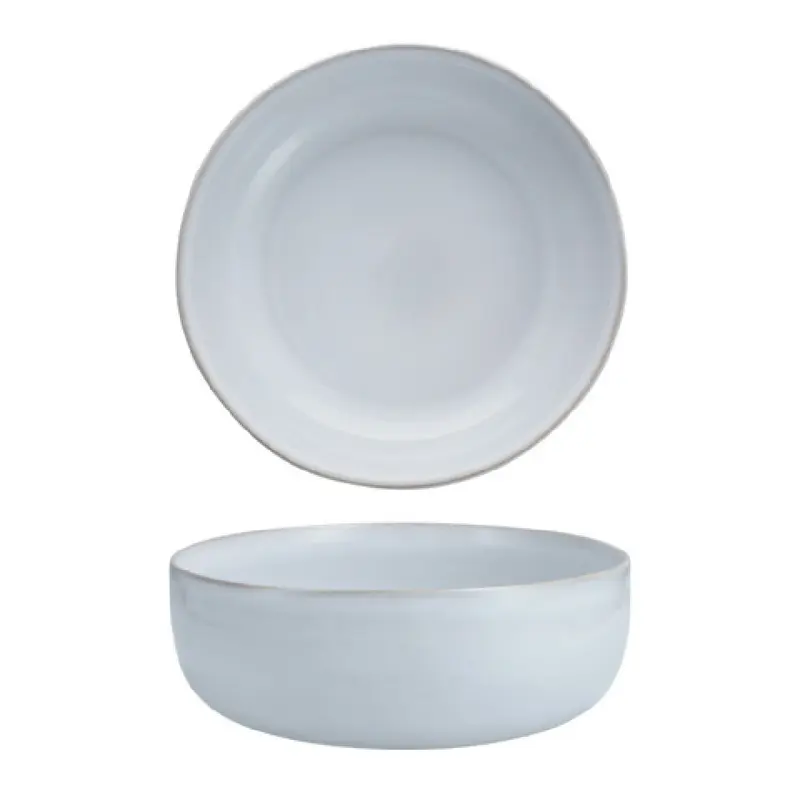 Fortessa 8200.SVEL.ST.06 23cm 67oz Bowl Dishwasher and Oven Safe White Stone