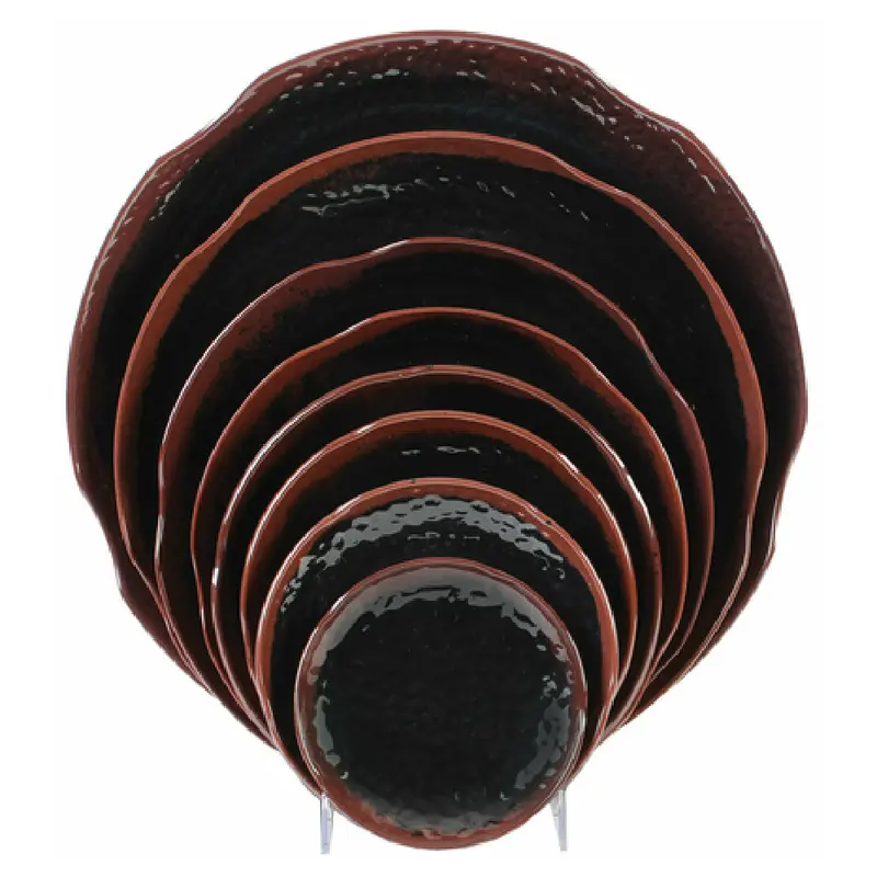 Thunder Group 1812TM 12 Inch Lotus Shape Plate BPA Free Melamine