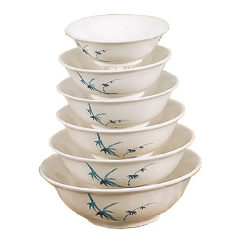 Thunder Group 5070BB 36 Oz Bowl Rimless Dishwasher Safe Melamine Blue Bamboo