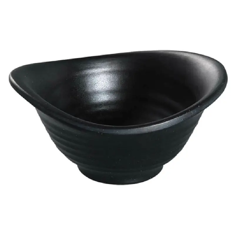 Yanco BP-3204 4-3/4 Inch Black Pearl Yuanbao Bowl 5 Oz Asian Dinnerware Melamine