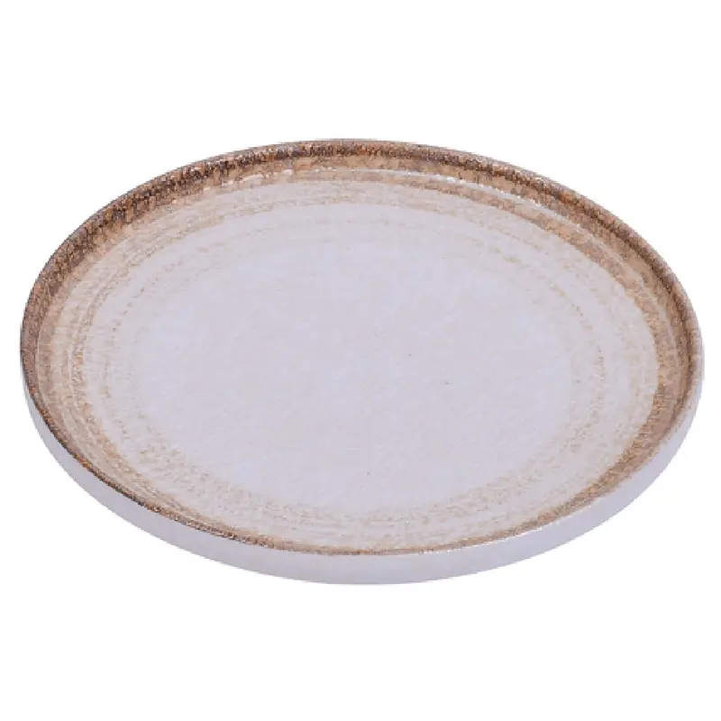 Yanco RO-2208 8 Inch Diameter Rockeye-2 Round Plate Porcelain Glazed