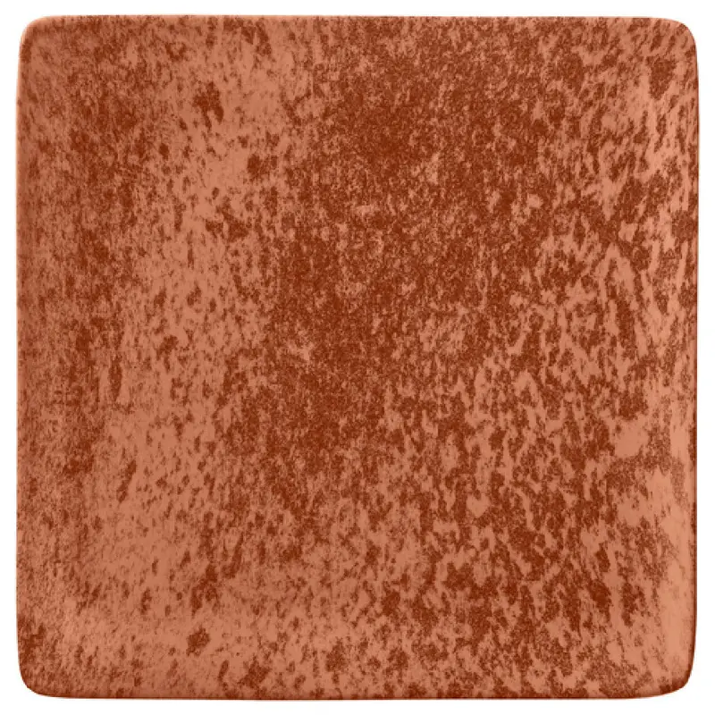 BauscherHepp 111529-425946 11.4 Inch Square Plate Porcelain Sandstone Orange Uni