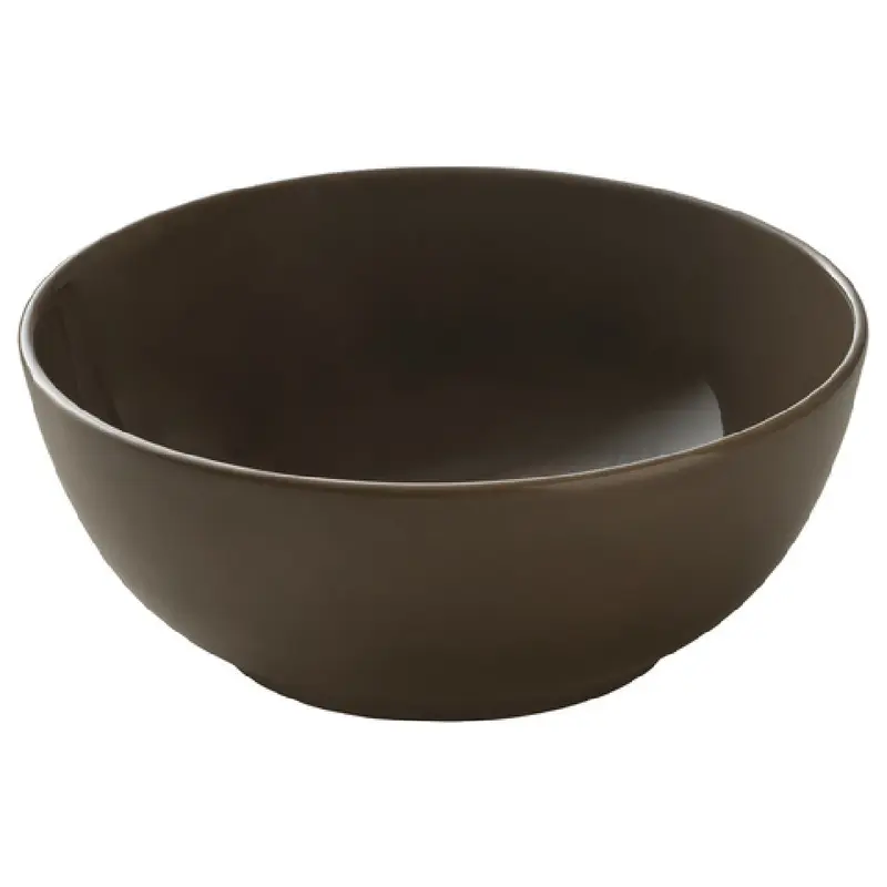 BauscherHepp 705720-700665 41.9 Oz. Round Dish Porcelain Sandstone Dark Brown
