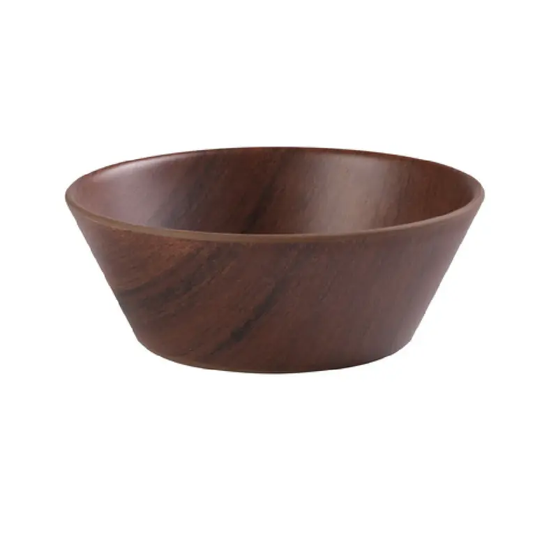 Yanco WL-508 45 Oz. Woodland Bowl Round Melamine 8 Inch Diameter Brown