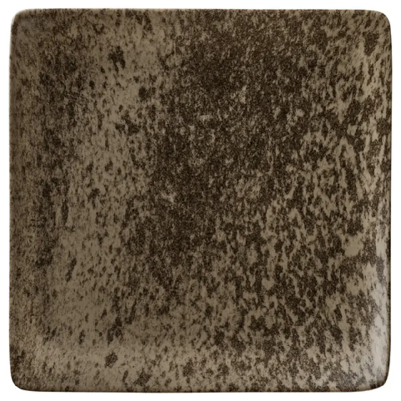 BauscherHepp 111529-425944 11 Inch Square Plate Porcelain Dark Brown Uni