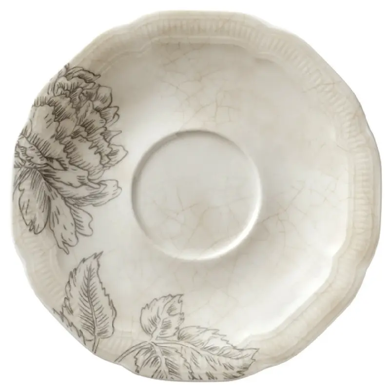 BauscherHepp 536969-426077 6-3/10 Inch Diameter Round Combi Saucer Lead Free Porcelain