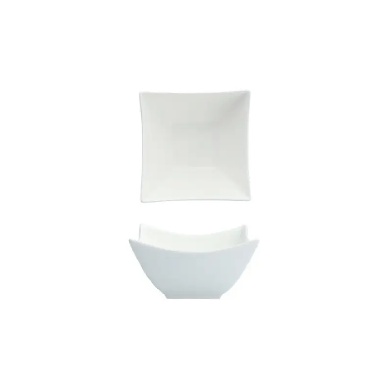 Fortessa ALU-00-023 3.25 Inch 5oz Square Bowl Dishwasher Safe Vitrified China White