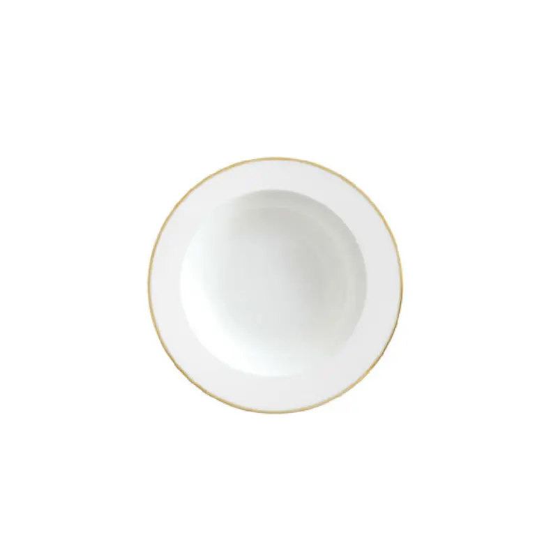 Fortessa RRP.CAMELIAG.12 9 Inch Gold Soup Dish China Dishwasher Safe