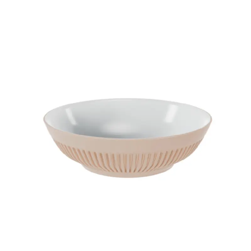BauscherHepp TCM50015 9 Inch Round Melamine Bowl Beige with Large Capacity