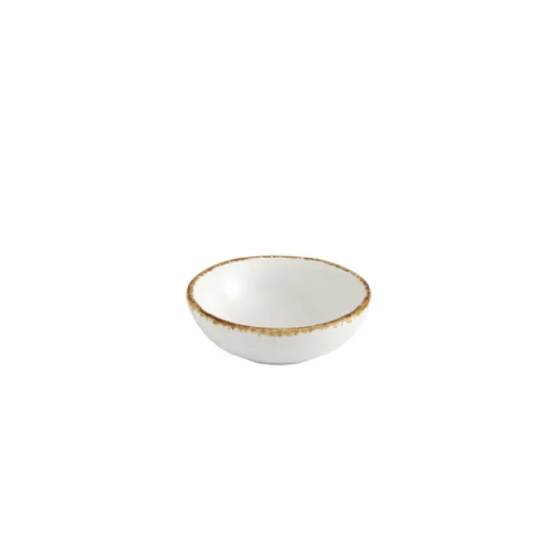 Fortessa TC.590140.4 7.1 Inch Round Spice Dip Dish with Salt Coupe Design