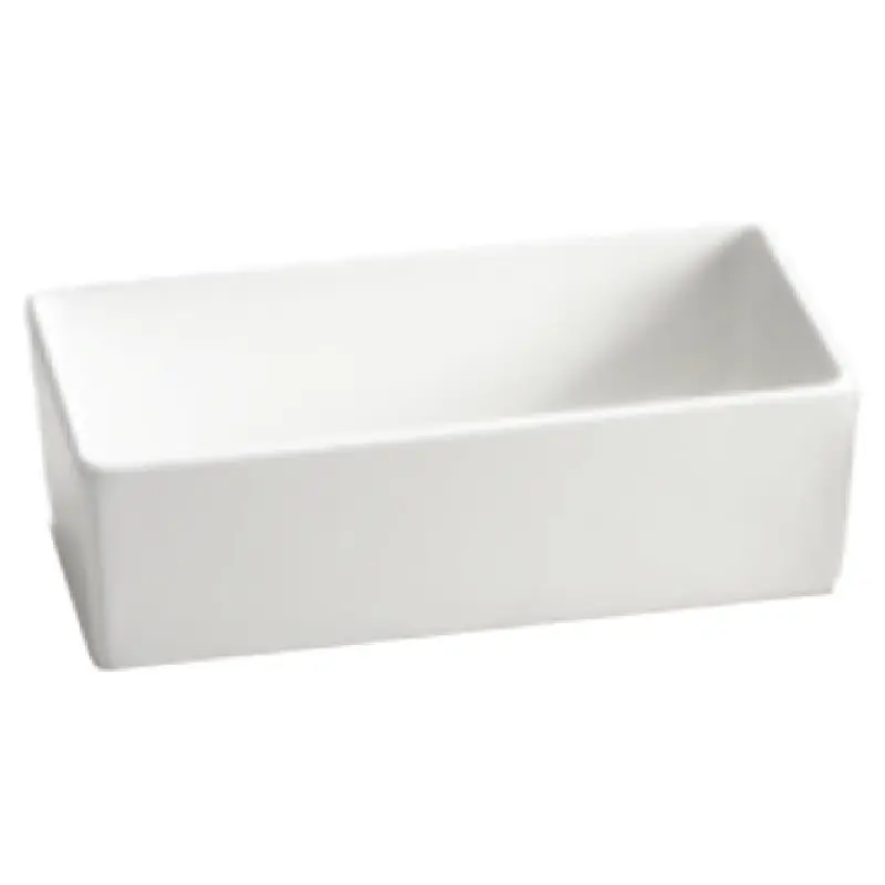 Tablecraft CW4010GY 1.75 Qt Rectangular Cold Holding Bowl Aluminum Grey Finish