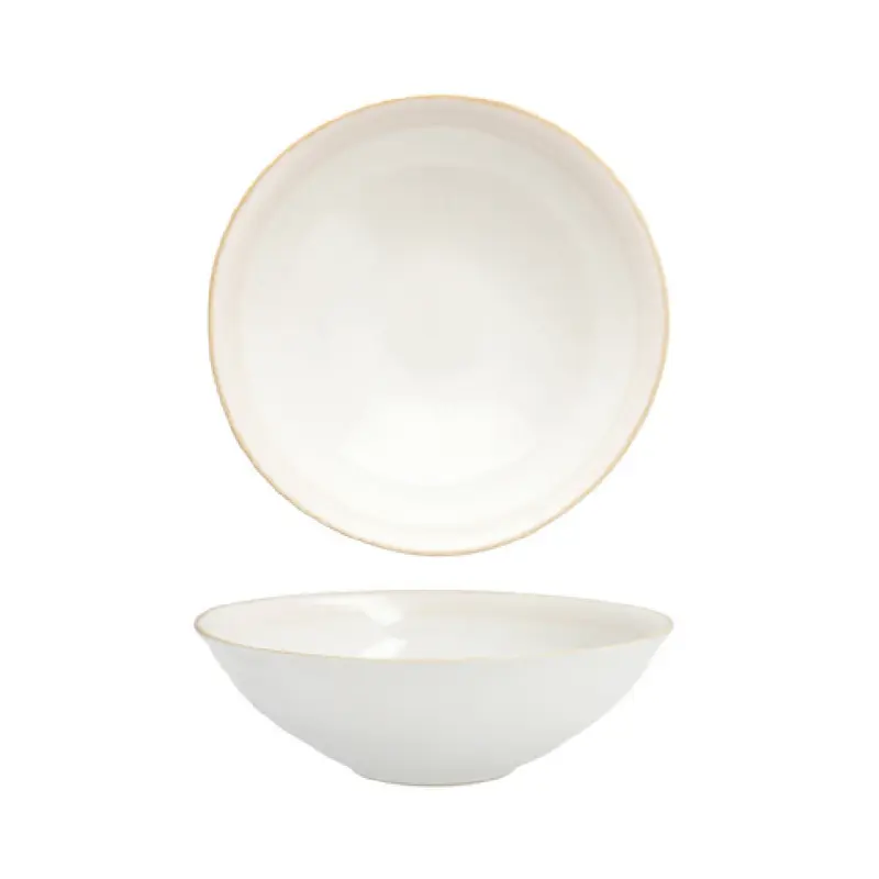 Fortessa 8100.BORDO.IV.07 9.75 Inch Bordo Ivory Bowl Dishwasher Safe
