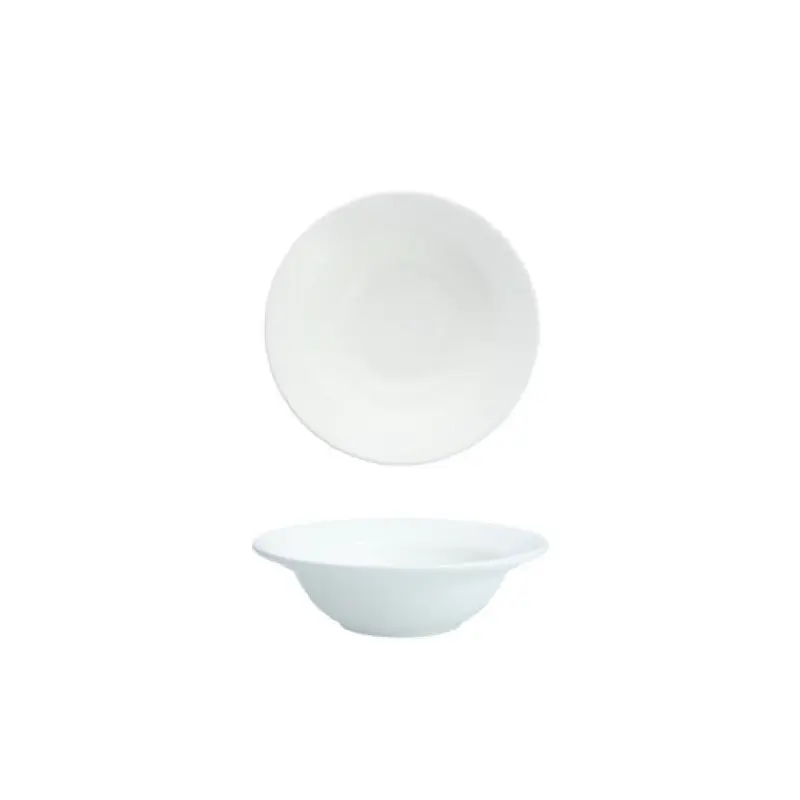 Fortessa HBW-00-212 6.5 Inch 8 Oz Rimmed Cereal Bowl Bone China White