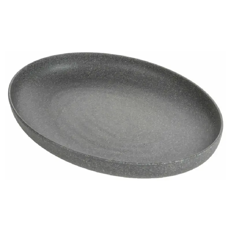 GET Enterprises INF220 12 Inch Oval Pasta Bowl Melamine Stone Grey