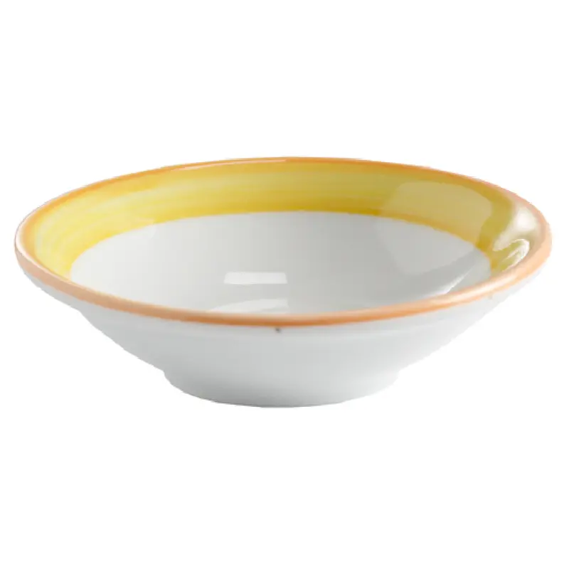 GET Enterprises PA1600703024 4 Oz Monkey Dish Round Porcelain Orange Edge