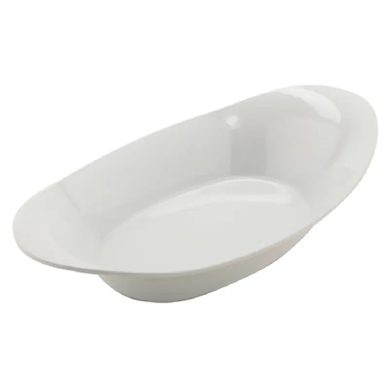 GET Enterprises OVB-16-W 16 Oz Oval Pasta Bowl White Melamine Dishwasher Safe