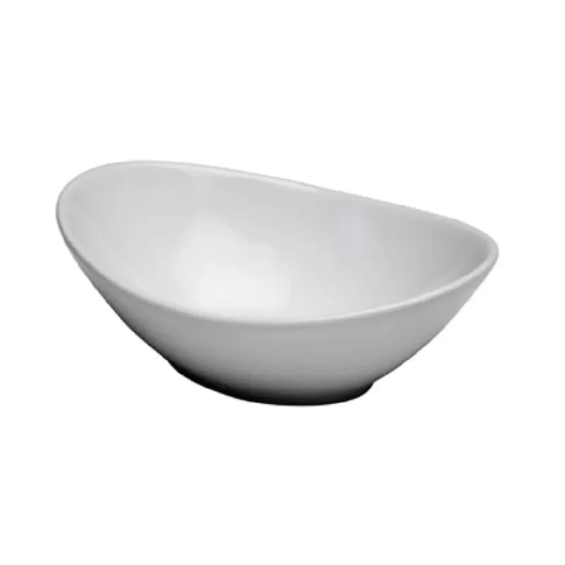 1880 Hospitality F8010000756 17 Oz Oval Bowl Porcelain Bright White with Scratch Resistant Glaze