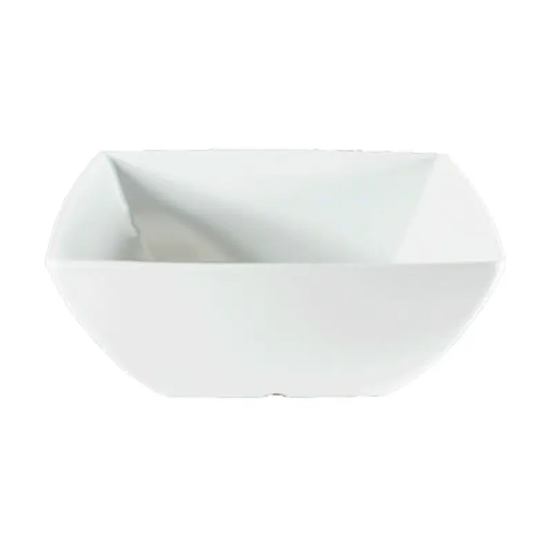 Thunder Group 69004WT 8 Oz Bowl Square Break-Resistant BPA Free White Melamine