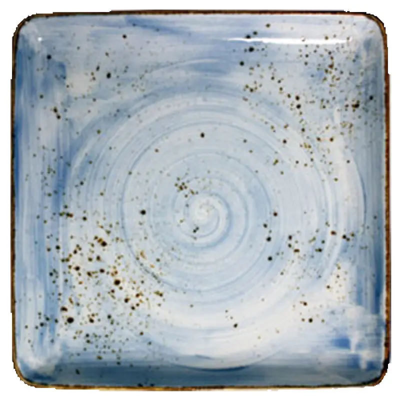 Vertex China LTS-Q22 8-1/2 Inch Square Plate Hand Painted Terra Sky