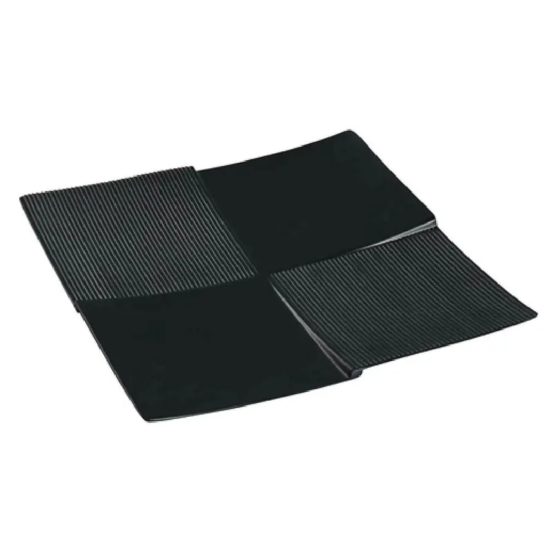 Yanco BP-5111 11 Inch Square Plate Melamine Black Pearl Asian Style