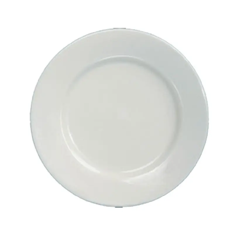 Yanco RE-5 5-1/2 Inch Diameter Plate China with Wide Rim and Rolled Edge