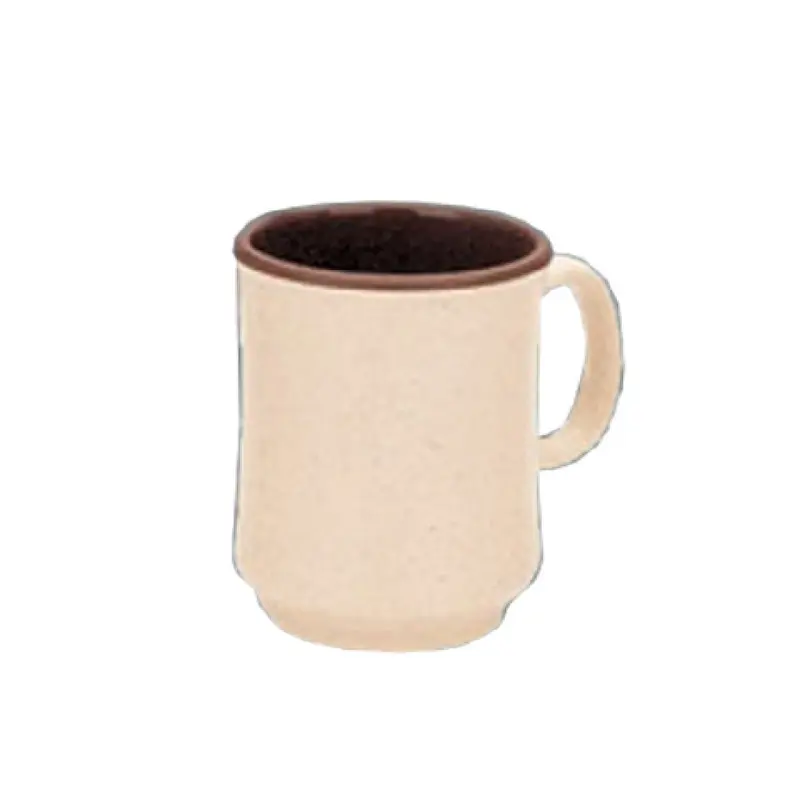 Yanco SS-908 8 Oz. Sesame Coffee Mug Two Tone Melamine Dishwasher Safe