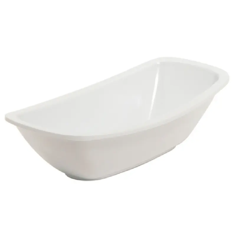 GET Enterprises OB-5-W 4-1/2 Oz Oval Melamine Side Dish Bowl White 2 Dozen Cases