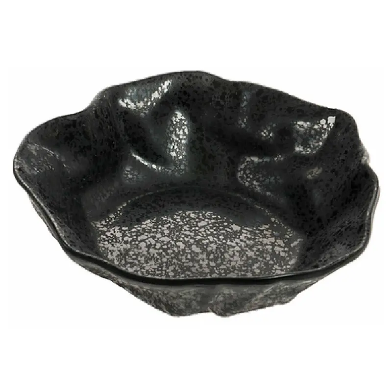 GET Enterprises RNX204 23-7/10 Oz Round Bowl Melamine Black Rainex 12 Packs