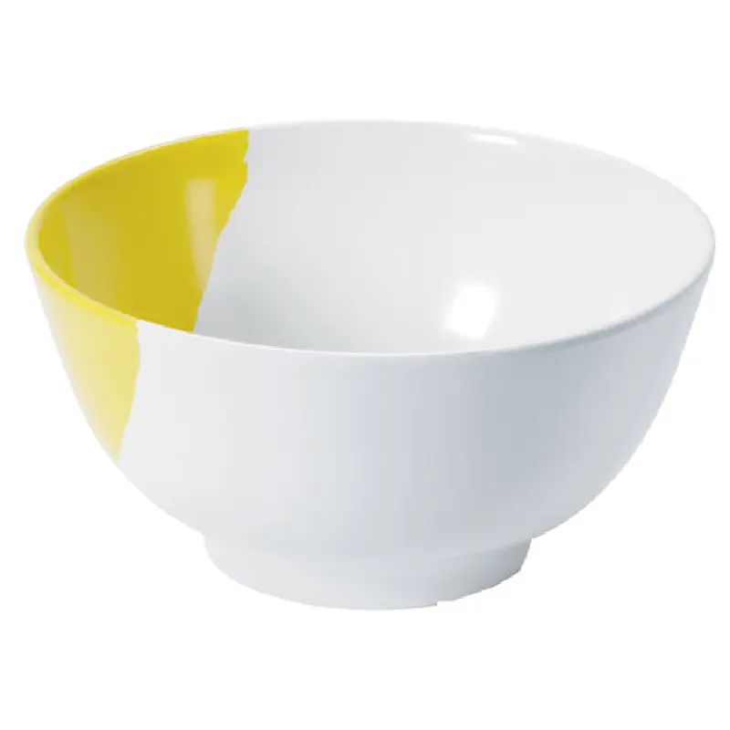 GET Enterprises B-25-W/Y 1.1 Quart Bowl Break-Resistant Melamine Two Tone