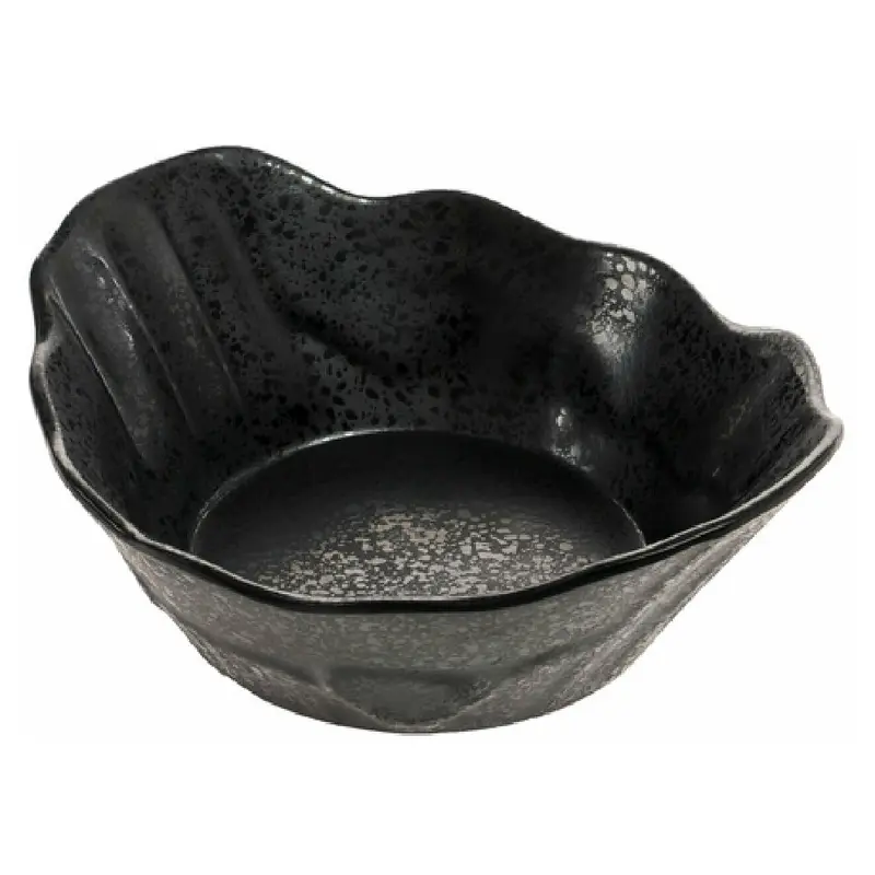 GET Enterprises RNX202 50-3/4 Oz. Oval Bowl Melamine Black Dishwasher Safe