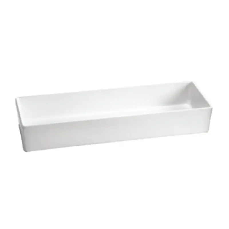 Tablecraft CW4006R 5-1/2 Quart Rectangular Bowl Red Duracoat Aluminum Cold Holding