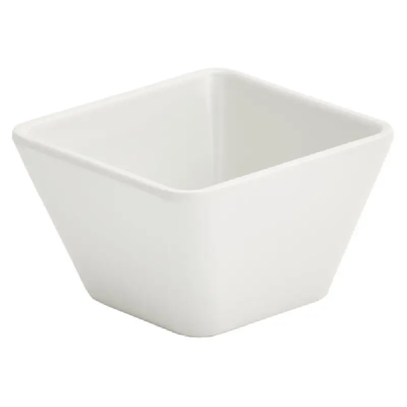 Vollrath V22200 3.5 Inch Square Melamine Bowl White Dishwasher Safe