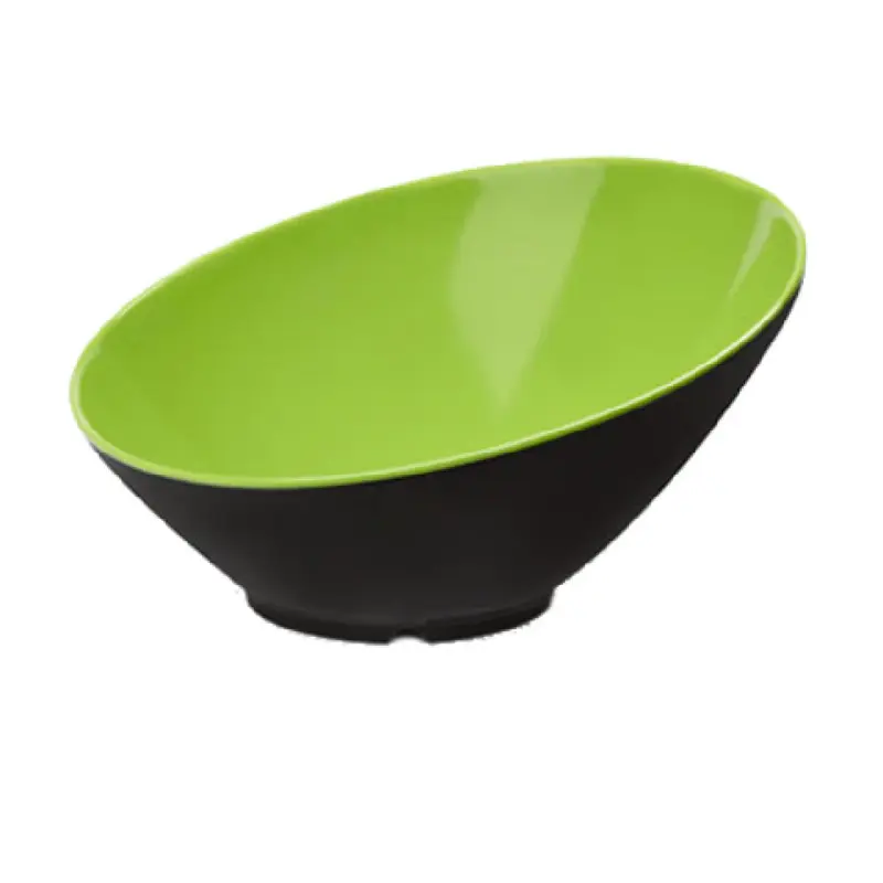 GET Enterprises B-789-G/BK 1-1/10 Quart Break Resistant Melamine Bowl Green Black