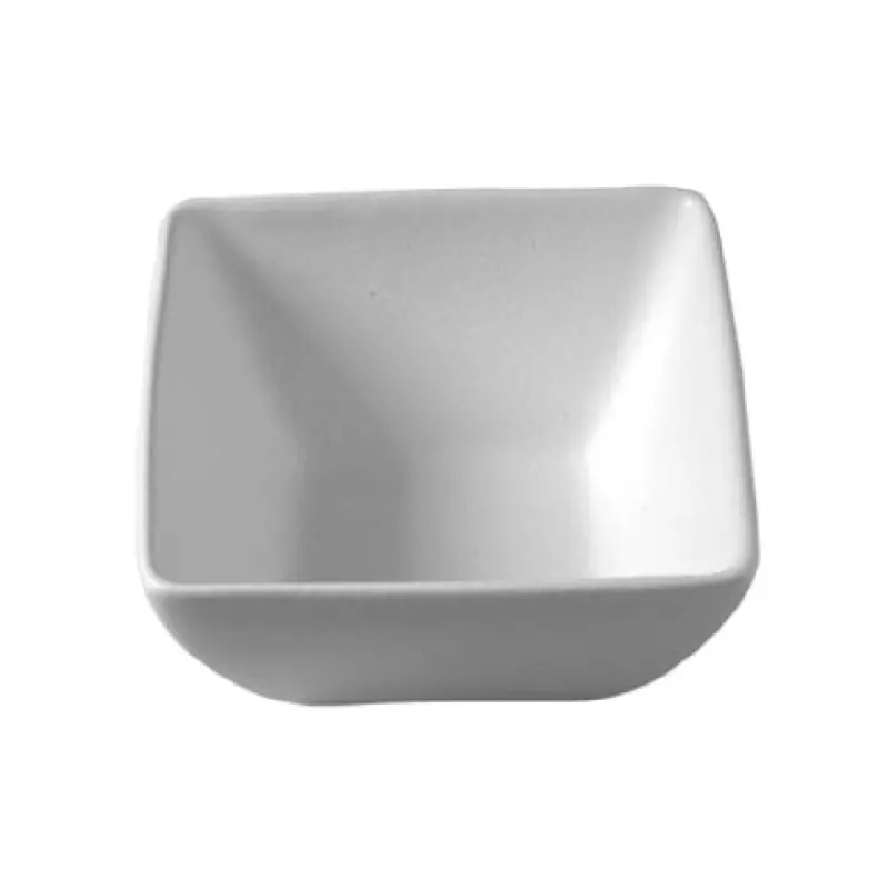 GET Enterprises BSD22WW 37-1/4 Oz Square Buffet Bowl with Resin Coating White Aluminum