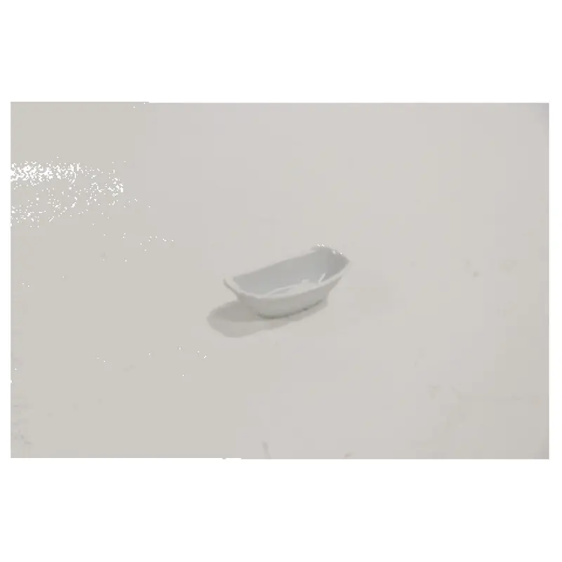 GET Enterprises CD-3056 3-3/4 Inch Diameter Boat Shaped Appetizer Dish Ceramic White