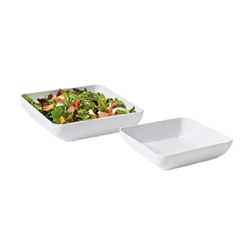 GET Enterprises CS-8020-W 1-1/2 Quart Bowl Square Break-Resistant Melamine White