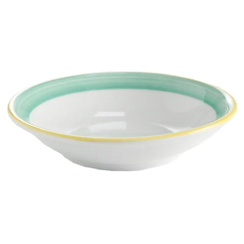 GET Enterprises PA1603703024 4 Oz Monkey Dish Round Porcelain Yellow Edge