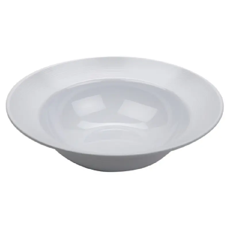 GET Enterprises B-352-MN-W 11 Quart White Melamine Serving Bowl with Textured Rim