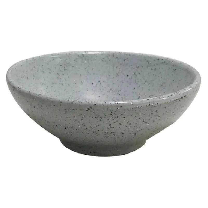 GET Enterprises PA1944930024 2-7/10 Oz. Mini Bowl Round Coupe Rolled Edge Porcelain Speckled Grey