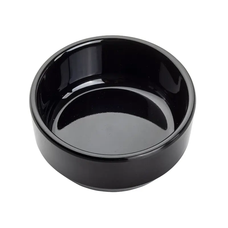 Tablecraft 10312BK 3 Oz Round Mini Bowl Dishwasher Safe Melamine Black