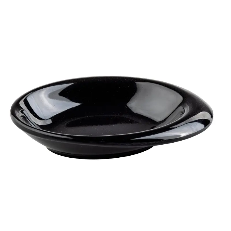 Tablecraft 10314BK 1-1/2 Oz Oval Bowl with Dishwasher Safe Melamine Black