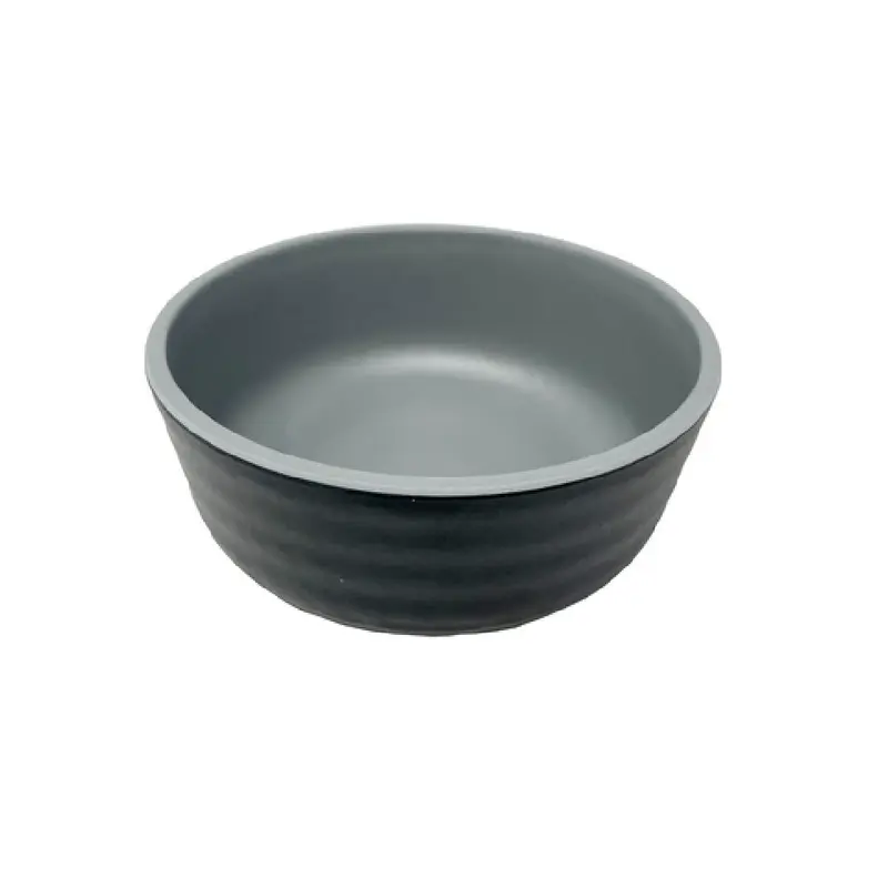 GET Enterprises RB-15-GRM/BKM 5.5 Inch Roca Bowl 15 Oz Melamine Gray Black